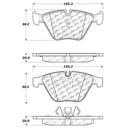 Centric Parts CTEK Brake Pads, 102.12600 102.12600